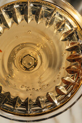 top down view of sparkling wine drink