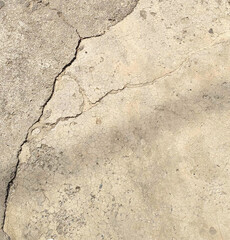 Cracked Concrete Wall Texture – Cement Surface with Scratches and Fragment Background for Design and Industrial Projects