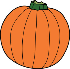 Ripe pumpkin isolated on white background
