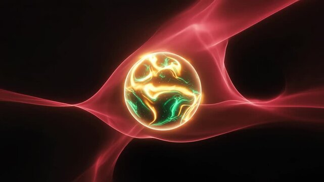 Neural Network Brain Cell Connection Medical Illustration Design