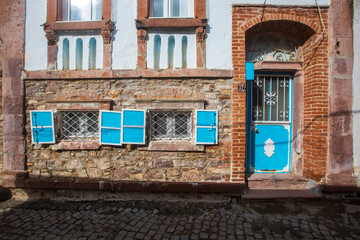 Kucukkoy - Ayvalik - Balikesir, October 04, 2025, A village with its historical texture, old houses and colorful streets. Balikesir - Turkey