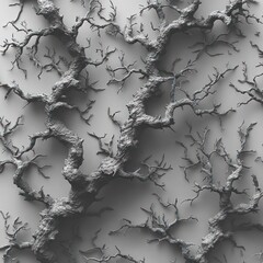 Unique branches create a captivating texture on a smooth gray surface, showcasing art