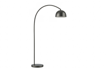 Modern metal arc floor lamp transparent background