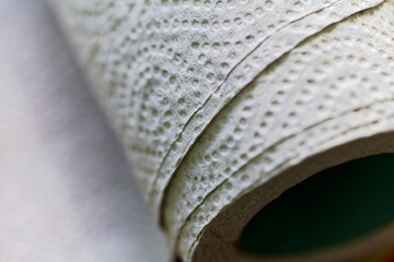 Tissue Paper Roll on Cardboard Tube Close-Up for Crafting