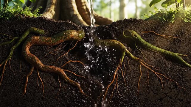 Watering Plant Roots Below the Surface