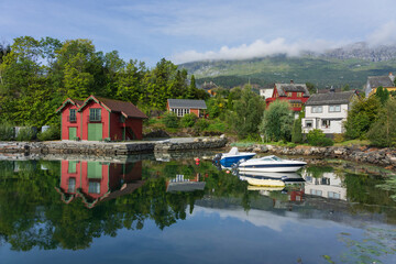 Obraz premium Tørvikbygd, Kvam, Hordaland, Norway