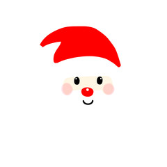 Cute Santa Claus Face Illustration