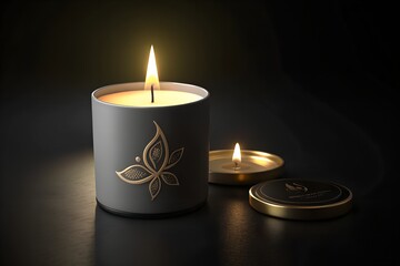 flowery aromatic candle