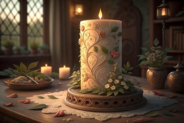 candle for dinner table