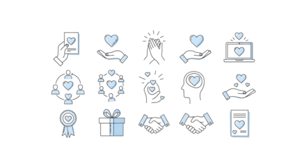 Conceptual Illustration of Love Community Charity and Support in Business