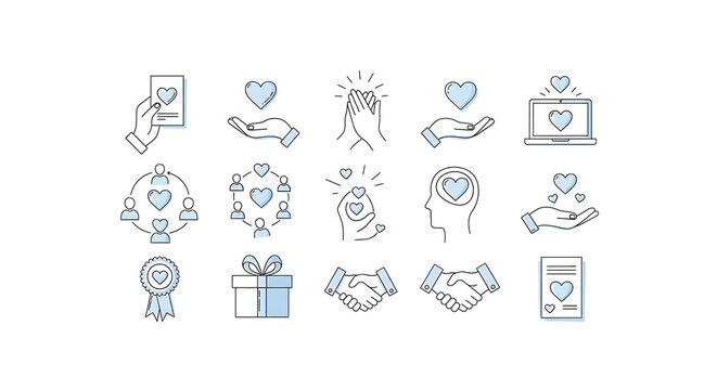 Conceptual Illustration of Love Community Charity and Support in Business