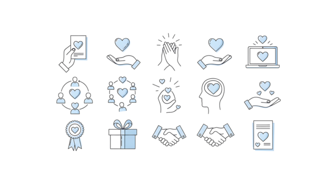 Conceptual Illustration of Love Community Charity and Support in Business