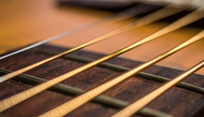 Macro photo of guitar strings