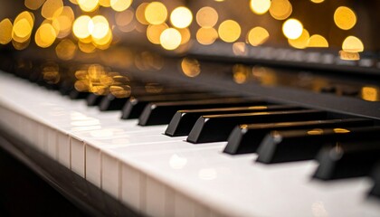 Macro photo of piano keys