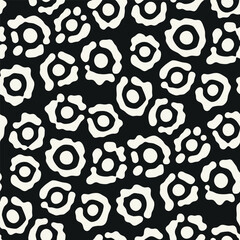 Vector seamless pattern. Modern floral texture. Stylish abstract background. Can be used as swatch in Illustrator. Minimalist spotty flowers.	