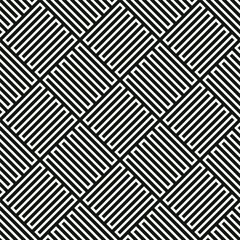 Vector seamless pattern. Geometric bold striped squares. Stylish monochrome background. Simple repeating swatch. Monochrome black ornament.