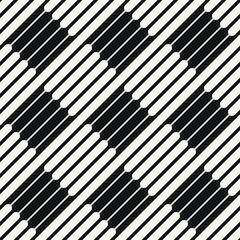 Vector seamless pattern. Geometric bold striped squares. Stylish monochrome background. Simple repeating swatch. Monochrome black ornament.
