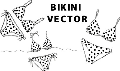Polka dot bikini swimwear fashion summer beach style