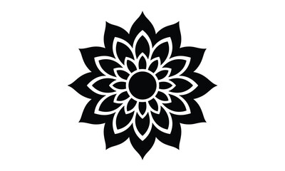 Lotus Mandala Silhouette Laser Cut Design 2