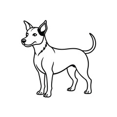 Elegant Dog Illustration Standing Tall with a Sleek and Modern Design