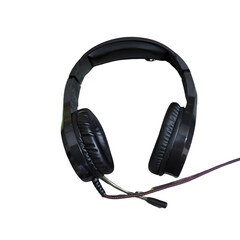 Fototapeta premium Black headphones png wireless headphones png over ear headphones png music headset png audio gear png transparent background image