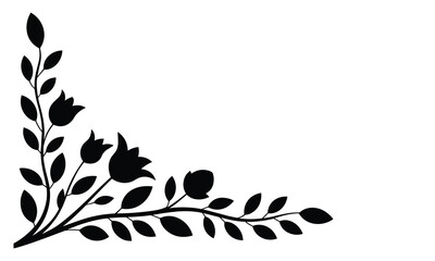 One-Side Floral Silhouette Laser Cut Border 3