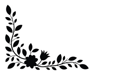 One-Side Floral Silhouette Laser Cut Border 4