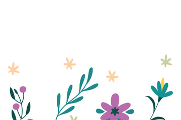 Delicate floral illustration on white background perfect for springtime designs