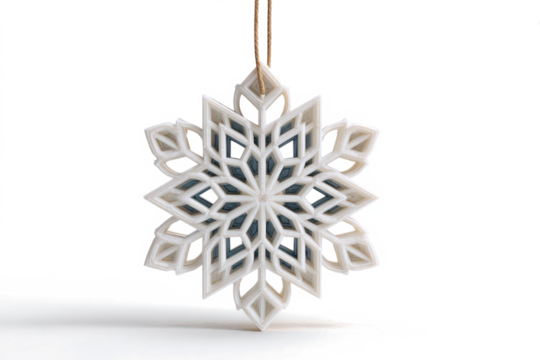 Elegant snowflake ornament intricate paper cut design perfect for holiday decorations and winter themes