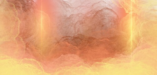 Fondo abstracto en tonos anaranjados y brillos amarillos.