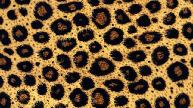Leopard Skin Texture, Natural Animal Skin Pattern with Realistic Hair Detail