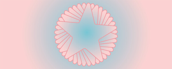 Abstract Star Pattern Design with Soft Pastel Blue and Light Pink Tones