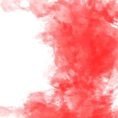 Fototapeta premium Vivid Red Paint and Smoke Texture on White Background Abstract Brushstroke or Watercolor Effect