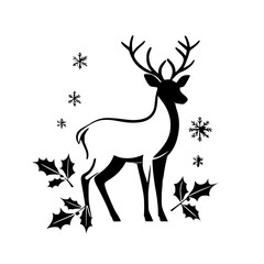 christmas deer vector illustration