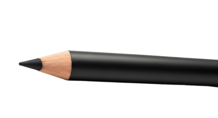 Close-up of black eyeliner pencil on white background