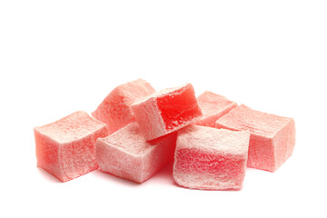 Turkish delight isolated on white background