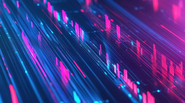 Abstract Digital Light Streaks - Powered by Adobe