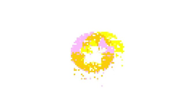 Glitchy and distorted star shape social media icon symbol animation