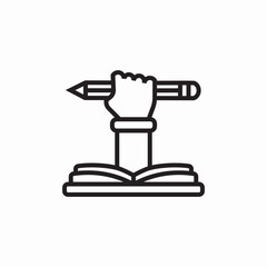 knowledge power icon sign vector