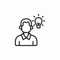 man idea bulb icon sign vector
