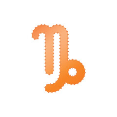 Zodiac horoscope. Capricorn astrological icon symbol. Stylized star sign esoteric. Simple line vector illustration.