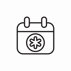 Obraz premium doctor visit day schedule icon sign vector