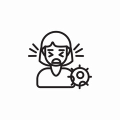illness virus icon sign vector