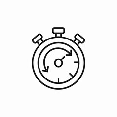 stopwatch timer icon sign vector