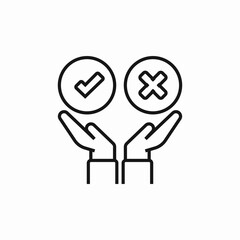 yes no choice icon sign vector