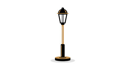 Fototapeta premium Vector illustration of an isolated old street lamp on a white background