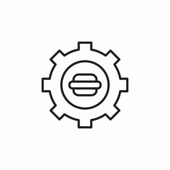 Obraz premium burger recipe settings icon sign vector