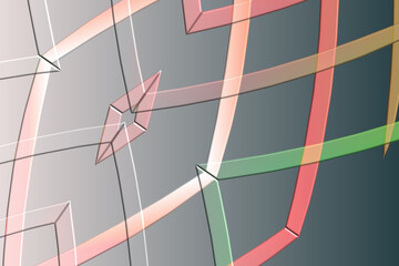 colourful simple and abstract modern  line art	
