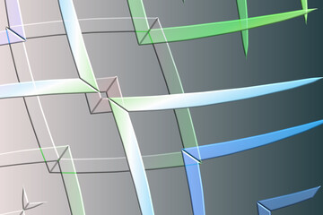 colourful simple and abstract modern  line art	
