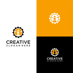 The tower logo is combined with a modern-looking gear element.